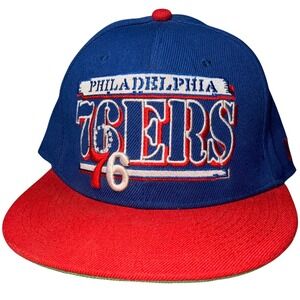 New Era Philadelphia 76ers Snapback Hat Blue Red NBA Basketball Cap OSFM